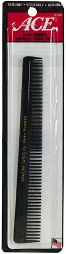 ACE Ajax Barber Comb 7 Inch - Durable, Strong, Professional Black Hair Comb - görsel 1