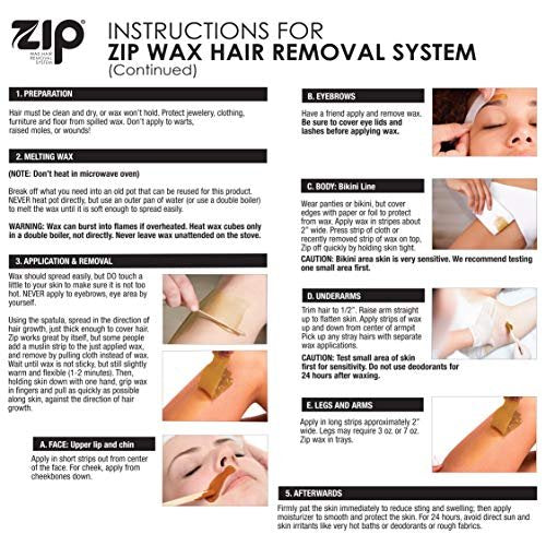 Zip Wax Hair Removal Kit 7oz - Professional-Grade Wax for Smooth Skin Avelisse