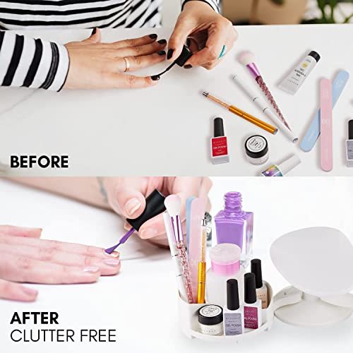 Makartt Nail Stand Hand Rest with Multi-Angle & Polish Trays - White Manicure Hand Rest for Salon or Home Use Avelisse
