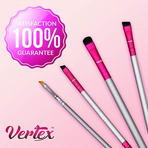 Vertex Eyebrow Brush Kit – Thin Angled Eye Brow Concealer & Contour Brush with Spoolie – 4 Piece Set for Filling, Shaping, and Defining Arches - görsel 16