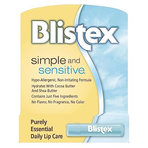 Blistex Simple & Sensitive Lip Moisturizer - 0.15 oz (Pack of 4) - Gentle Care for Delicate Lips - görsel 10
