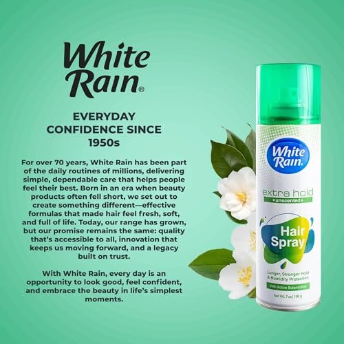 White Rain Aerosol Hairspray Unscented, Extra Hold - 7 oz (Pack of 2) Avelisse
