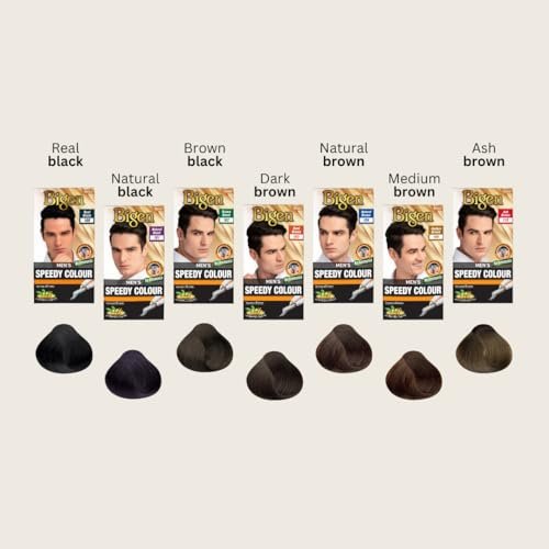 Bigen Men's Speedy Hair Colour 105 Medium Brown - Quick & Natural Gray Coverage - görsel 8