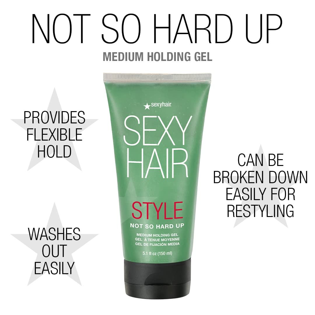 SexyHair Style Not So Hard Up Medium Holding Gel - Flexible Formula for All Hair Types, 5.1 oz - görsel 12