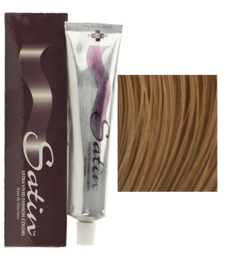 Satin Ultra Vivid Fashion Colors 8GC Light Golden Copper Blonde Hair Dye - 3 oz Permanent Color with Soy Protein & Aloe Vera, Vegan & Cruelty Free - görsel 1