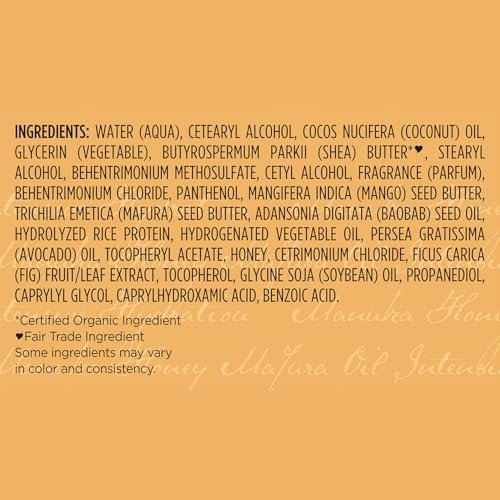 Shea Moisture Manuka Honey & Mafura Oil Intensive Hydration Masque 2-Pack for Extra Dry, Damaged Hair – Frizz Control, 12 oz Each Avelisse