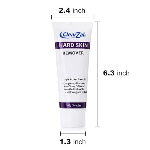 Clearzal Foot Cream for Hard Skin – Triple Action Formula with Aloe Vera, 3.4 oz – Softens Calluses & Corns, Hydrates Dry Feet Avelisse