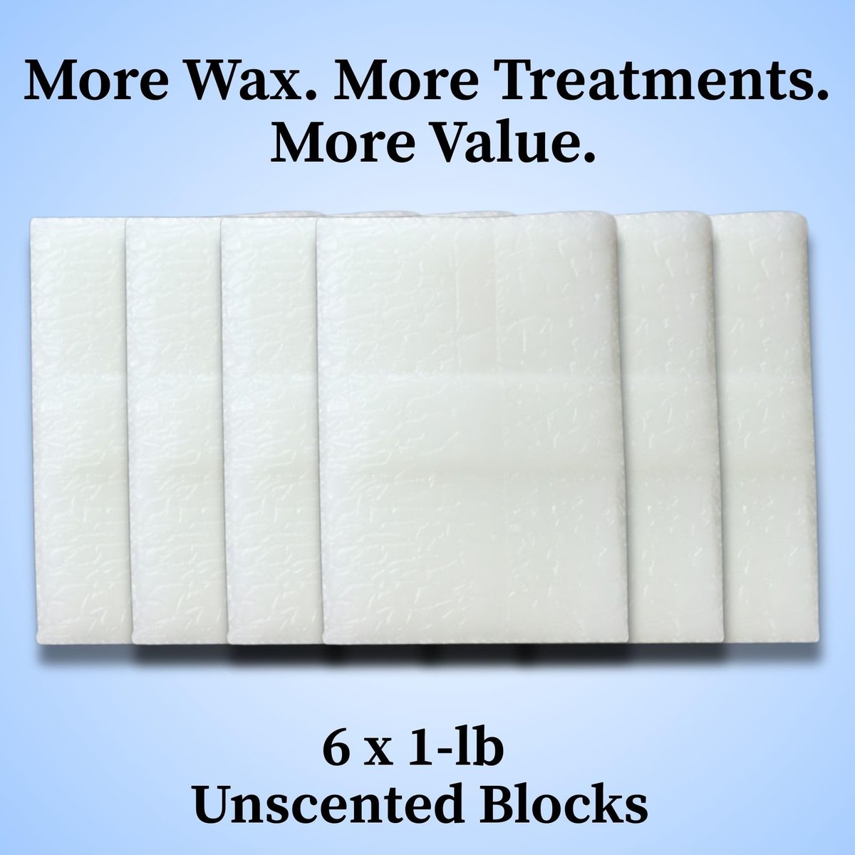 Performa Unscented Paraffin Wax Refill – 6-Pound Case (6 Blocks), Medical Grade for Hands & Feet, Quick-Melting Spa Wax for Paraffin Bath Avelisse
