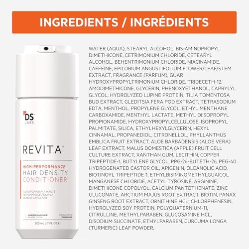 DS Laboratories Revita Conditioner - Scalp Refreshing Hydration for Fuller Looking Hair, Caffeine & Turmeric Infused, Sulfate & Silicone Free, Color Safe, 205 mL - görsel 18