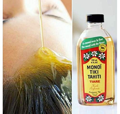 Monoi Tiki Tahiti Tiare Coconut Oil - Original Tahitian Gardenia Fragrance - Hydrating Skin & Hair Oil - 4 fl oz (Pack of 2) Avelisse