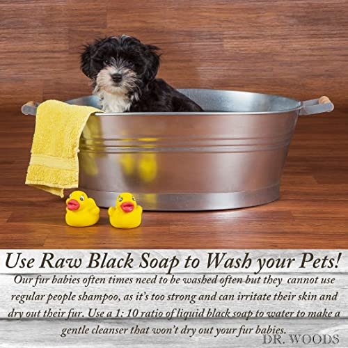 Dr. Woods Raw Liquid Black Soap - Natural Body Wash & Facial Cleanser for Men & Women, Gentle Exfoliant, 32 Fl Oz (Pack of 3) Avelisse