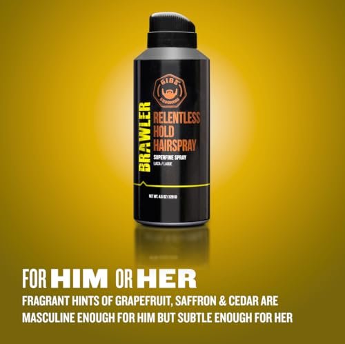 GIBS Grooming Brawler Bantamweight Hairspray - 4.5oz Firm Hold Styling Spray Avelisse