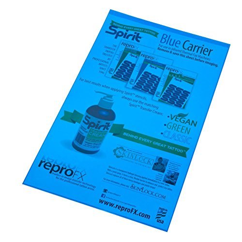 Repro FX Spirit Tattoo Blue Carrier 14 Inch - Thermal Tattoo Paper Transfer Carrier, Made in USA Avelisse