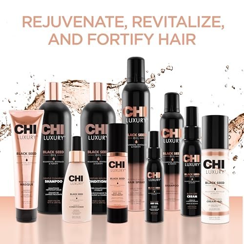 CHI Luxury Black Seed Oil Intense Repair Hot Oil Treatment - Moisturizes & Strengthens Dry & Damaged Hair - Sulfate, Paraben & Gluten-Free - 1.7 oz Avelisse