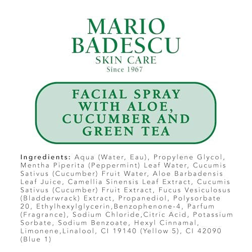 Mario Badescu Facial Spray with Aloe, Cucumber and Green Tea for All Skin Types | Face Mist that Hydrates & Invigorates | 4 Fl Oz (Pack of 2) - görsel 14