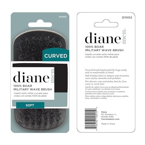 Diane 100% Boar Bristle Curved Brush for Detangling, Smoothing, and Restoring Shine - For Fine to Medium Hair, Men and Women - görsel 12
