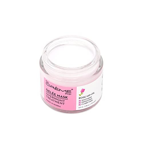 The Crème Shop Rose Hip Oil Gelée Overnight Face Mask – Hydrating & Anti-Puffiness Sleeping Mask, 2.36 oz - görsel 6