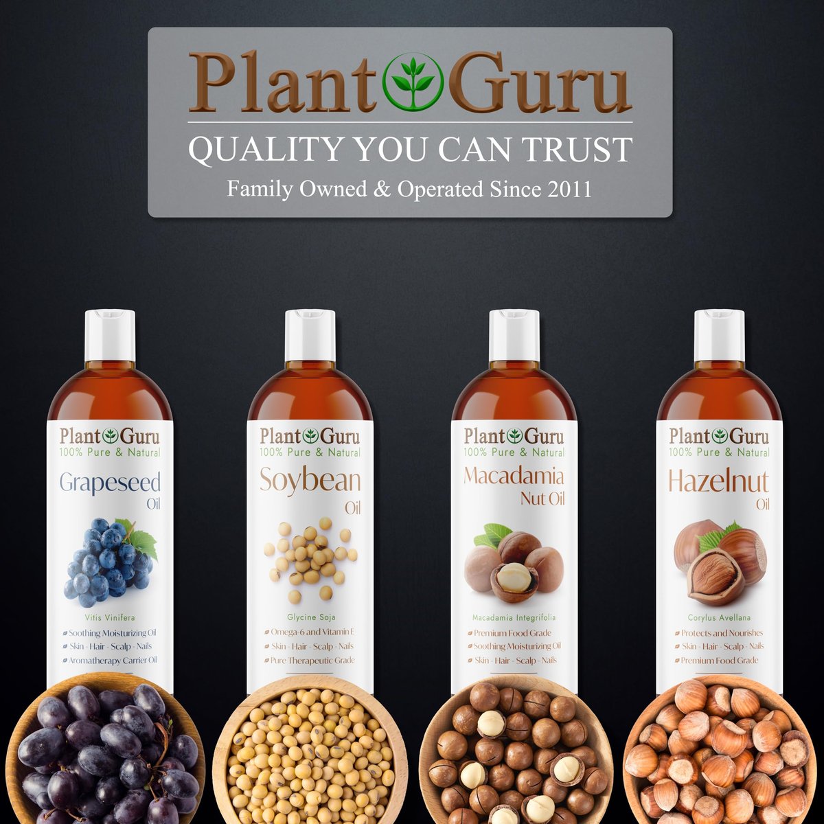 Plant Guru 100% Pure Cold Pressed Macadamia Nut Oil – 4 fl oz Natural Carrier Oil for Skin, Face, Body & Hair Moisturizer, DIY Creams, Lotions & Lip Balms - görsel 16