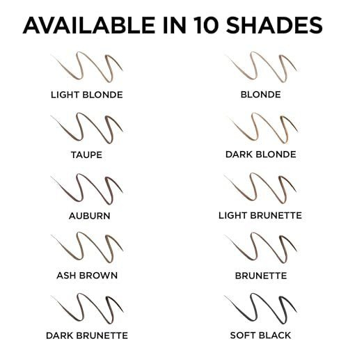 L'Oreal Paris Brow Stylist Definer Waterproof Eyebrow Pencil - Ultra-Fine Mechanical Pencil for Natural-Looking Brows - Brunette (Pack of 2) Avelisse