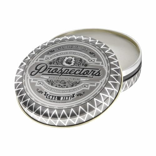 Prospectors Pomade Coal Mine Pomade For Men - 4 oz - Strong Hold & High Shine Avelisse