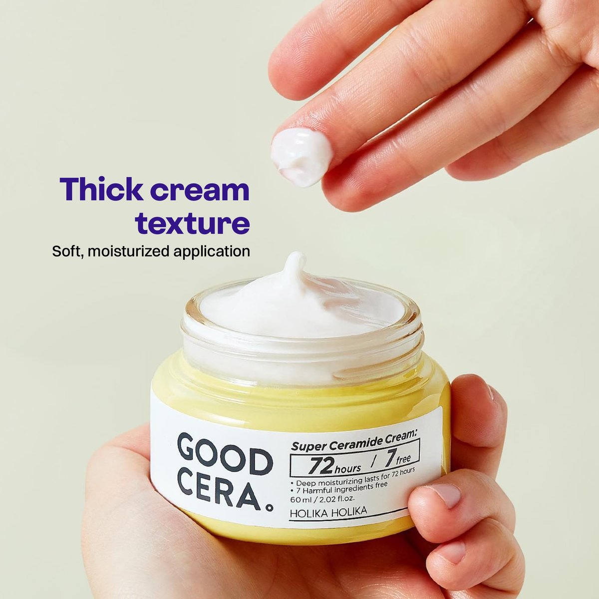 HOLIKA HOLIKA Good Cera Super Ceramide Cream - Deeply Nourishing Facial Moisturizer for Dry Skin, 2.02 fl oz - görsel 14