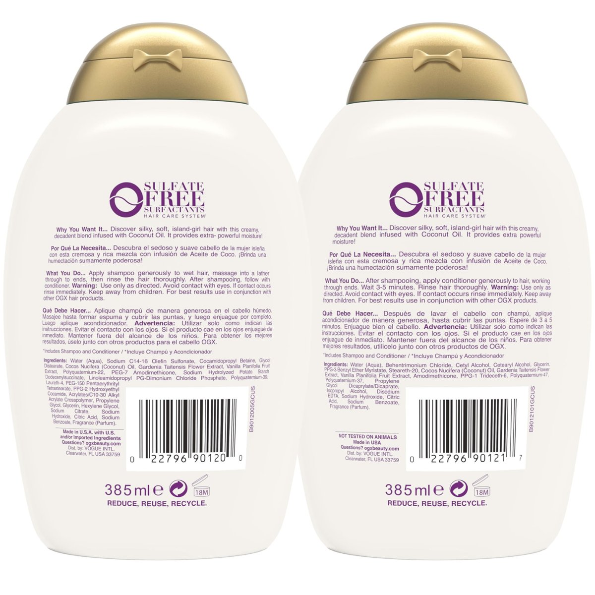OGX Extra Strength Damage Remedy + Coconut Miracle Oil Shampoo & Conditioner Set for Dry, Frizzy or Coarse Hair - Paraben-Free & Sulfate-Free - 13 Fl Oz (Pack of 2) Avelisse