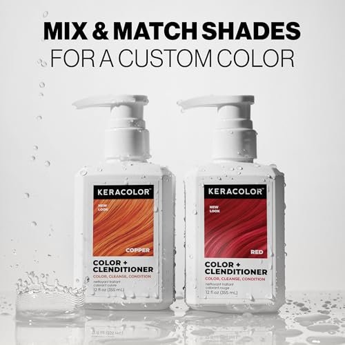 Keracolor Clenditioner COPPER Hair Dye - Semi Permanent Hair Color Depositing Conditioner, 12 Fl. Oz. Avelisse