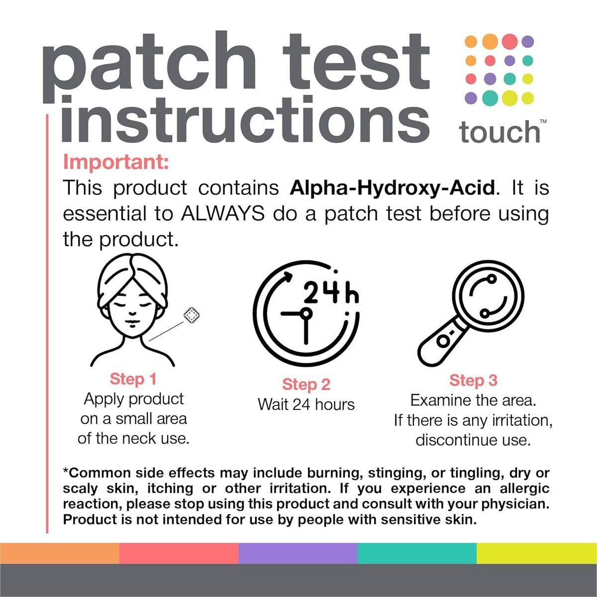 TOUCH 20% Glycolic Acid Pads - Exfoliating AHA Face Wipes for Dullness, Pores, Scars, Fine Lines & Uneven Skin Tone, 50 Count Avelisse