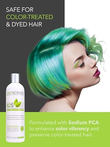 Hair Science Formula 82S Scalp & Hair Health Shampoo - Saw Palmetto & Biotin for Volume, Strength & Thinning Concerns - Sulfate-Free - 12 oz Avelisse