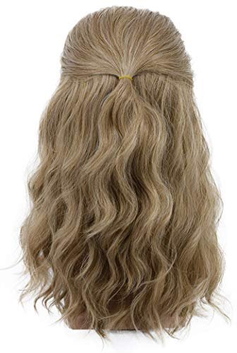 karlery Men's Long Curly Wave Light Brown Wig - Synthetic Cosplay Wig for Halloween, Anime, and Costume Parties Avelisse