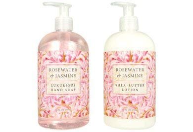 Greenwich Bay Trading Rosewater Jasmine Hand Soap & Lotion Bundle, 16 oz Each (Pack of 2) Avelisse