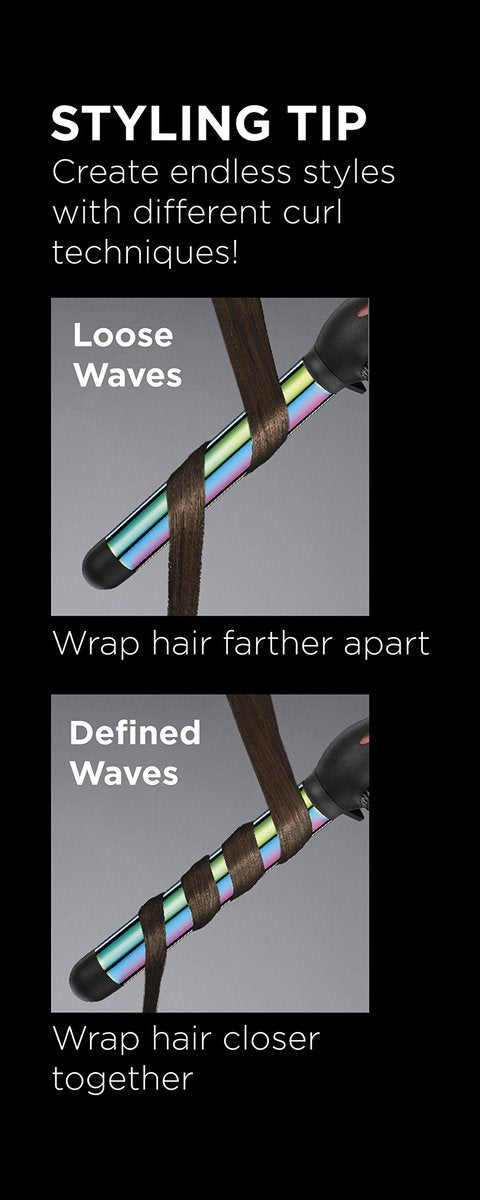 INFINITIPRO BY CONAIR Rainbow Titanium 1-Inch Curling Wand Avelisse