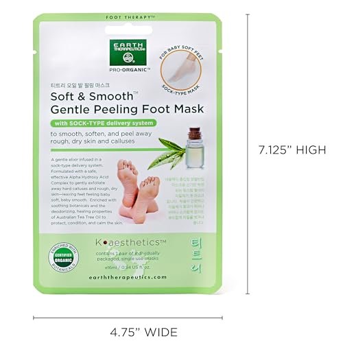 Earth Therapeutics Soft & Smooth Gentle Peeling Foot Mask - 2 Pairs Avelisse
