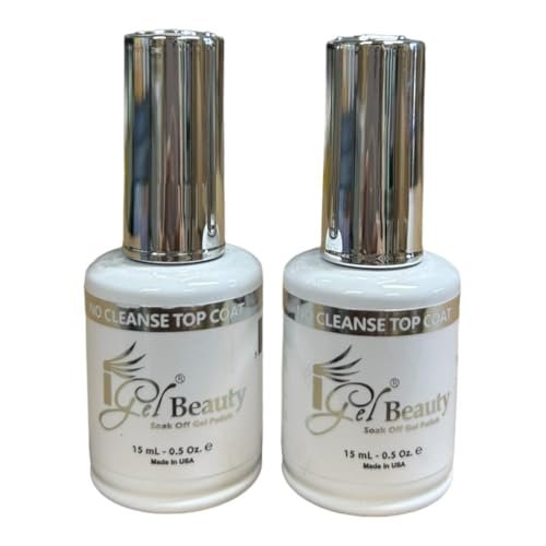 IGEL Impeccable Gel Soak Off No Cleanse Top Coat - 0.5 oz (2-Pack) Blush Pink Avelisse