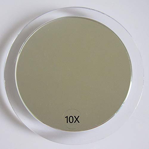 SANTOO 10X Magnifying Mirror – 6 Inch Round with Suction Cups for Precise Makeup, Tweezing & Skincare Avelisse