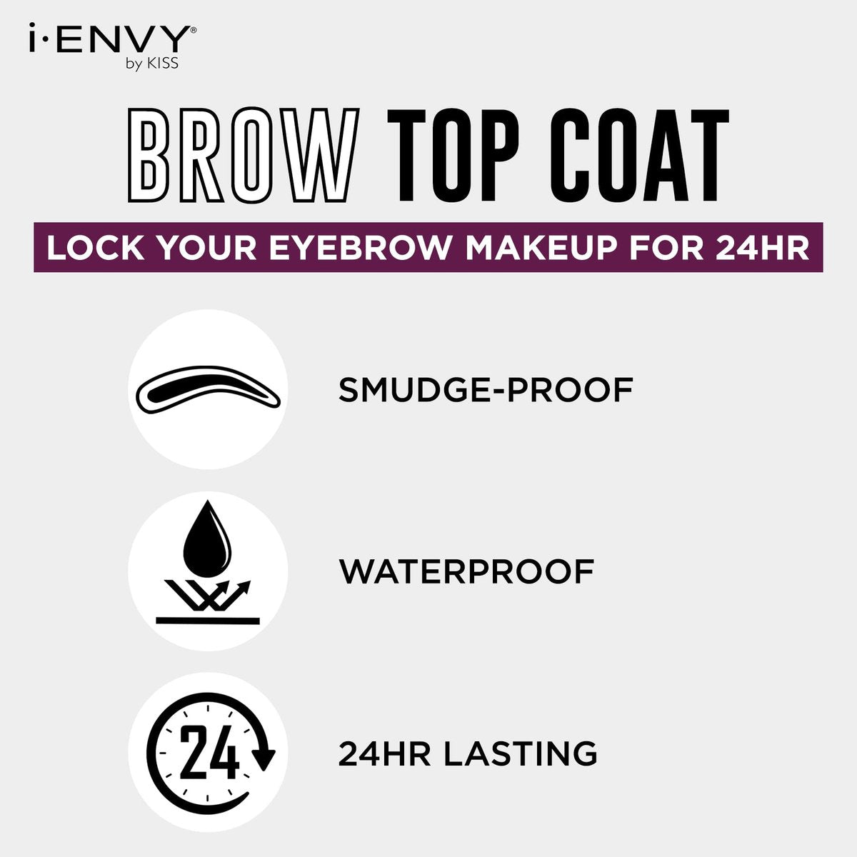 i-ENVY by KISS Eyebrow Sealer - Clear Waterproof Eyebrow Setting Topcoat for 24-Hour Hold, Smudge-Proof & Sweat-Proof, Non-Glossy Finish with Precision Brush Applicator - görsel 10