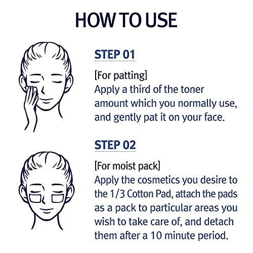 Pyunkang YUL PKY 1/3 Cotton Pads - High Absorbency Facial Toner Pads, Lint-Free Makeup Remover Squares (160 Count) - görsel 14