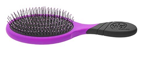Wet Brush Pro Detangler Brush – Purple, Gentle Detangling for All Hair Types Avelisse