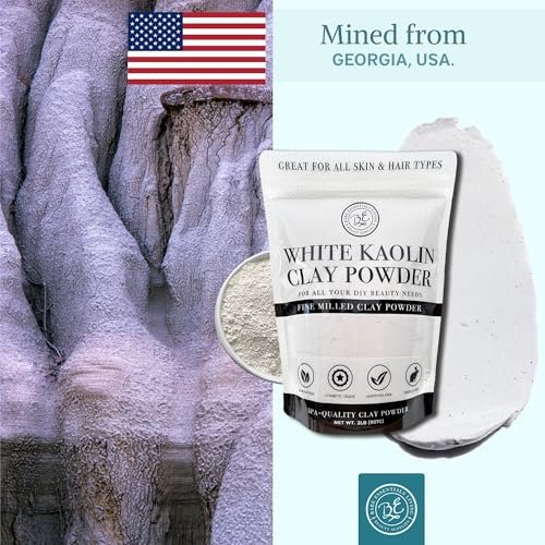 Bare Essentials Living White Kaolin Clay Powder (2 lb) - 100% Natural White Clay for Face Masks, DIY Spa, Soap, Bath Bombs, Deodorant, and Seed Bombs - görsel 14