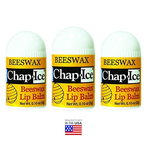 Chap-Ice Beeswax Peppermint Mini Lip Balm 12-Pack – Vitamin E for Dry, Cracked Lips | Made in USA Avelisse
