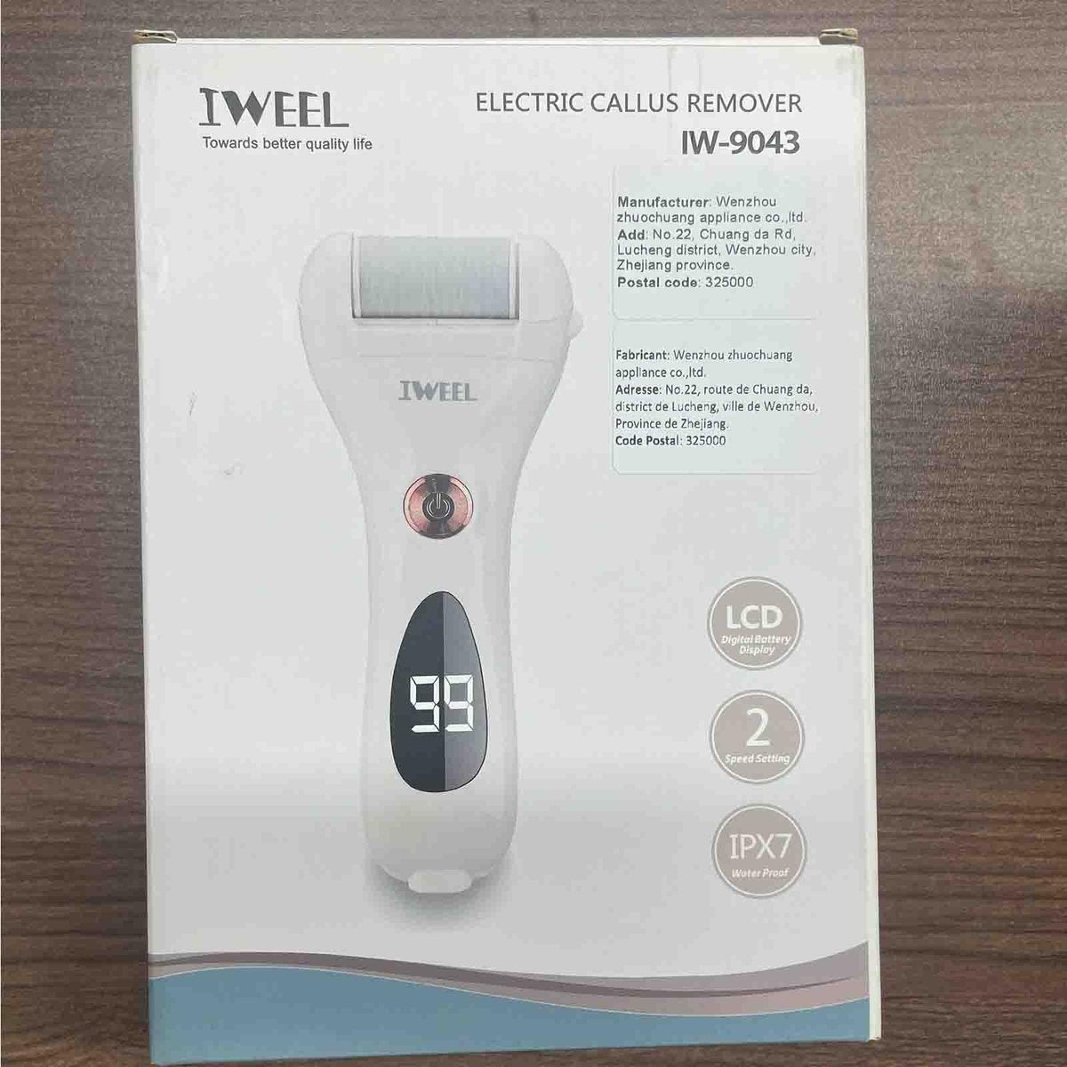 IWEEL Rechargeable Electric Callus Remover for Feet – Waterproof Pedicure File for Cracked Heels & Dead Skin Avelisse