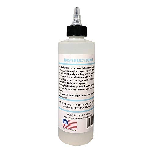 Premium Lubricating White Oil (8 oz) for Electric Shavers, Hair Clippers, Trimmers & Straight Razors with Anti-Rust Protection Avelisse