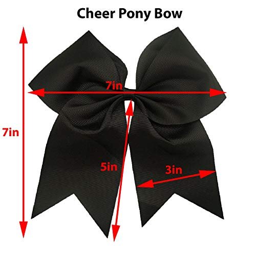 Kenz Laurenz Softball Bow Gifts - Yellow Red Stitching Ribbon Hair Ties for Girls Team Spirit Ponytail Holders (Softball Bow 1) Avelisse
