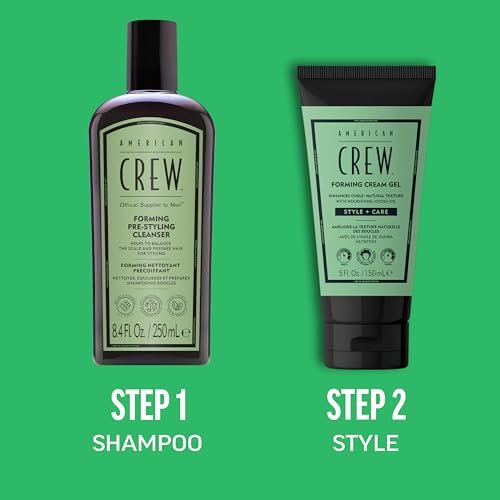AMERICAN CREW Forming Cream Gel - Hybrid Curl Defining Hair Cream for Men, Medium Hold with Anti-Frizz Protection, 5 fl oz Avelisse