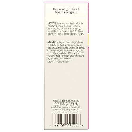 Burt's Bees Renewal Dark Spot Corrector – Natural Retinol Alternative & Vitamin C Serum, Reduces Dark Spots & Uneven Skin Tone, 98.6% Natural Origin, 1 fl oz Avelisse