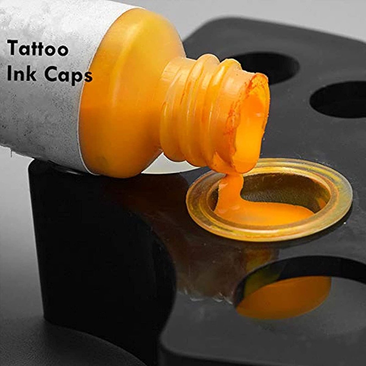 Joylife 300PCS Disposable Tattoo Ink Cups, 14mm Medium Pigment Cups for Tattoo Kits and Supplies - görsel 14