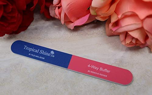 Tropical Shine 4-Way Small Nail Buffer – 5.5 Inches Emery Nail File for Natural & Acrylic Nails - görsel 6