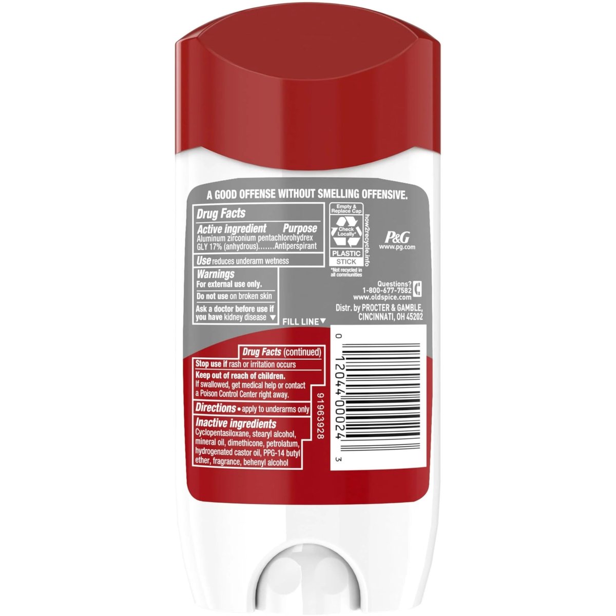Old Spice High Endurance Invisible Solid Antiperspirant and Deodorant for Men, Fresh Scent - 3 oz (85g) x 6 Pack Avelisse