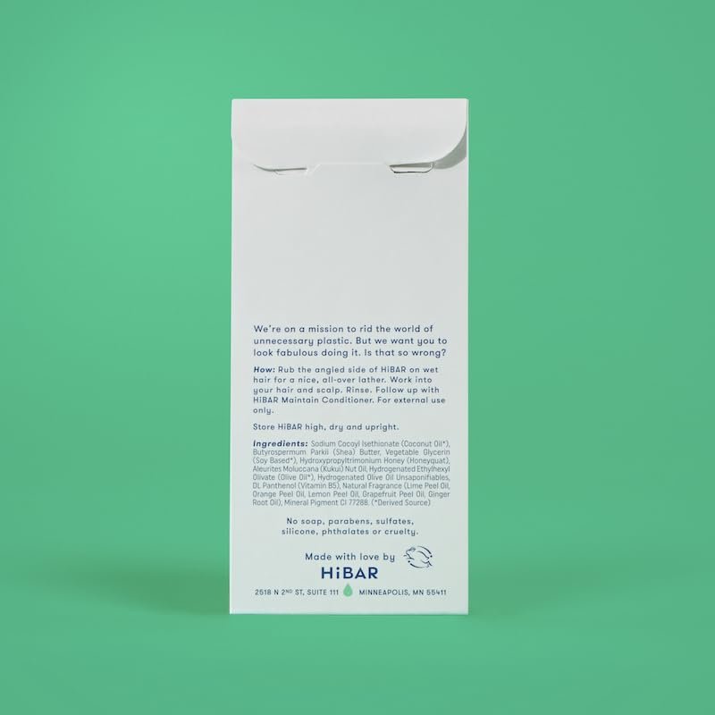HIBAR Maintain Shampoo Bar - Plastic-Free, Sulfate-Free Solid Shampoo for Balanced Hair with Honey, Shea Butter & Vitamin B5 - görsel 9