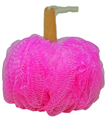 4 Pack Shower Loofah Body & Back Scrubber - Exfoliating Loofah on a Stick with Long Wooden Handle for Men & Women - Easy Reach Body Wash & Lotion Applicator Avelisse